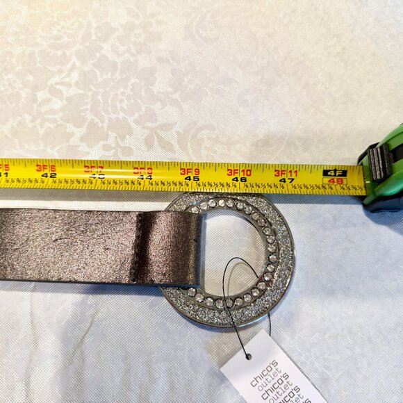 Chicos Baccarat Womans Belt - Expandable ML - Slouch Pewter - 570125723- NWT - Picture 11 of 15
